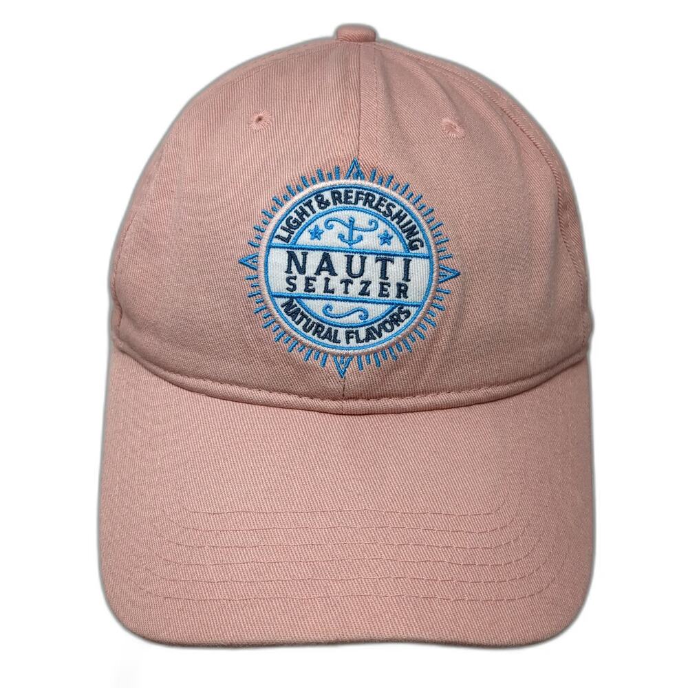 Brewery Branding Co Baseball Cap Pink One Size Nauti Seltzer Anchor Logo Hat